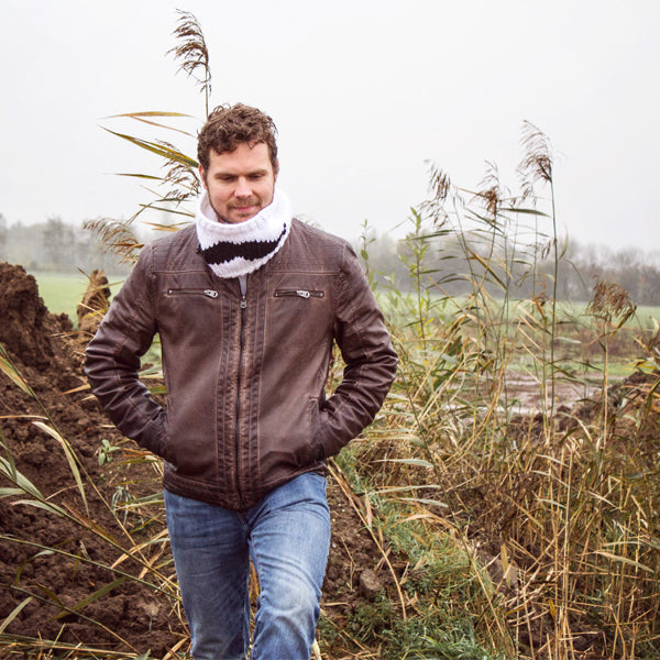 Snorren colsjaal nieuw — gemaakt met Breipatroon Snorren kol (2)