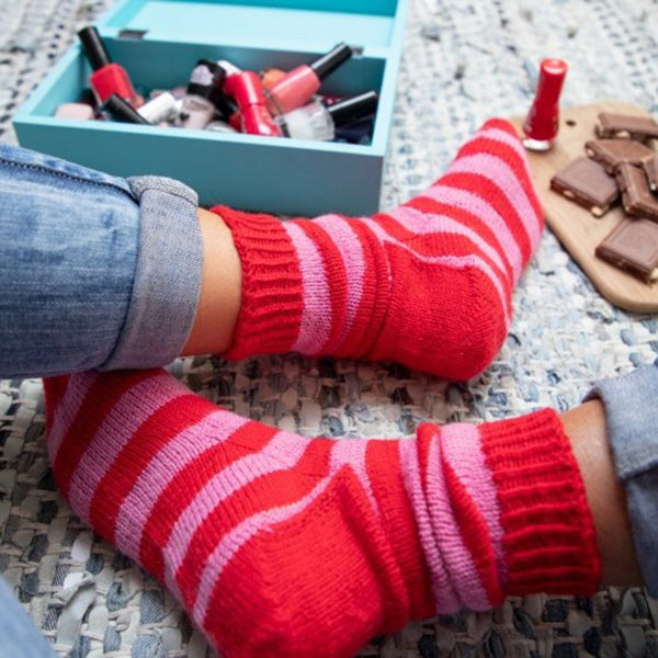 Stripy soqs — gemaakt met Breipatroon Stripy Socks (2)