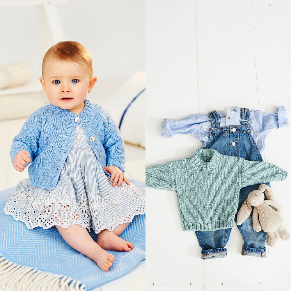 Breipatroon Stylecraft Bambino DK No. 9500 Babyvest en trui (Digital)