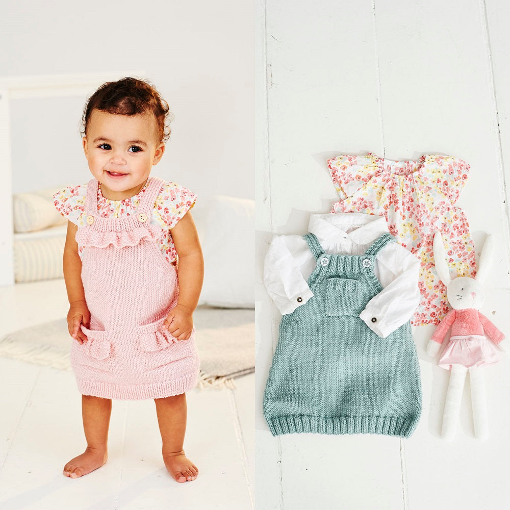 Breipatroon Stylecraft Bambino DK No. 9504 Baby pinafores (Digital)