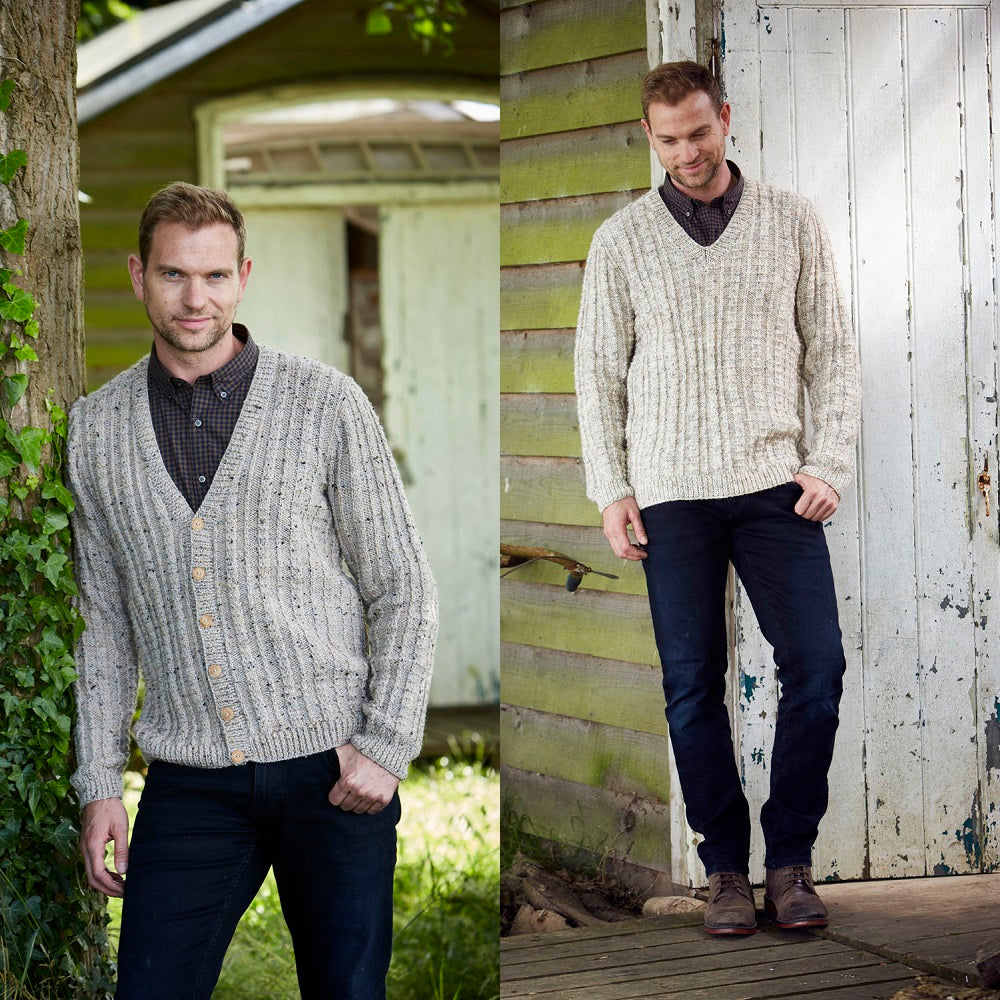 Breipatroon Stylecraft Special Aran With Wool No. 9341 Heren trui en vest