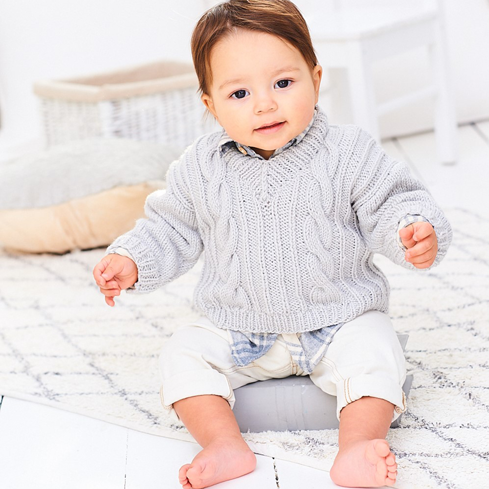 Sweater tank top — gemaakt met Breipatroon Stylecraft Sweet Dreams Baby Sweater & Tank Top