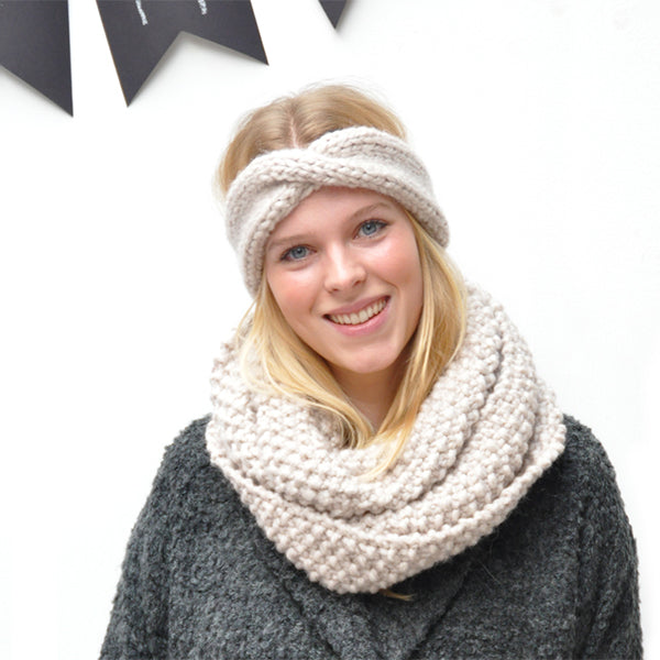 Twistcolsjaal — gemaakt met Breipatroon Twist colsjaal