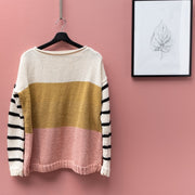 Breipatroon Yarn and Colors Striped Jumper Color Block