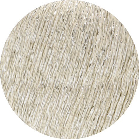 Lana Grossa Brillino 032 Crème/Zilver detail van het glanzende garen