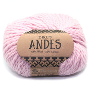 Drops Andes Uni Colour 3145 Poederroze