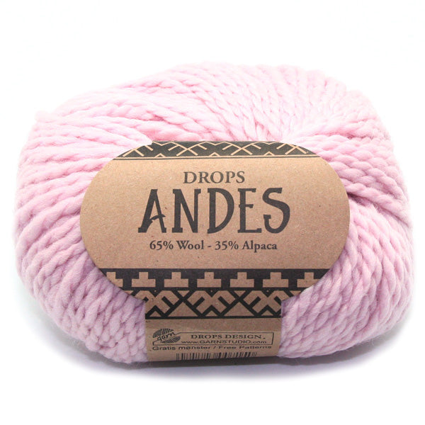 Drops Andes Uni Colour 3145 Poederroze