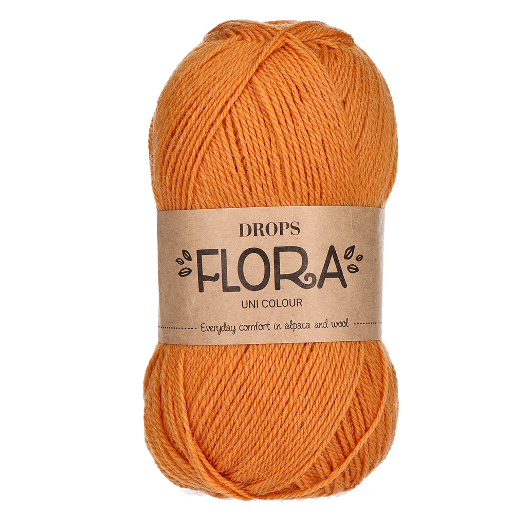 Drops Flora Uni Colour 29 Mandarijn
