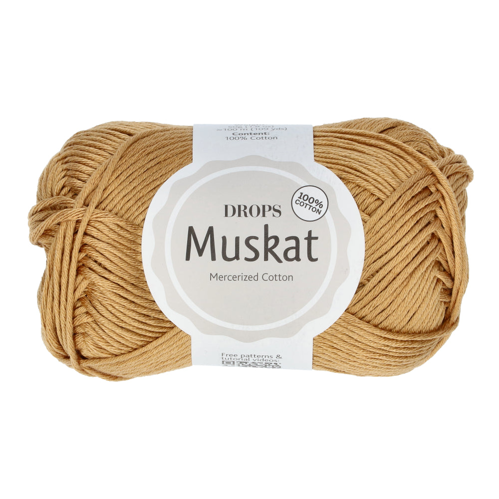 Drops Muskat Uni Colour 85 Mosterd