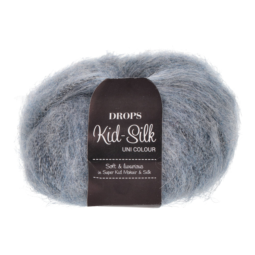 Drops Kid-Silk Uni Colour 043 Blauwe Wind