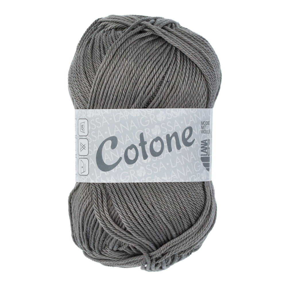 Lana Grossa Cotone 019 Donkergrijs