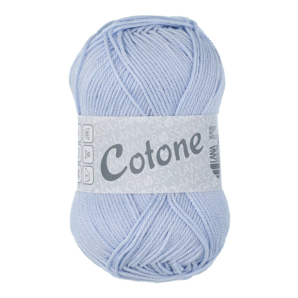 Lana Grossa Cotone 008 Subtiel Blauw