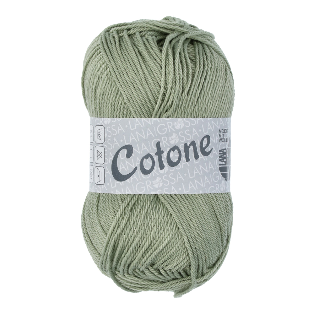 Lana Grossa Cotone 097 Grijs Groen