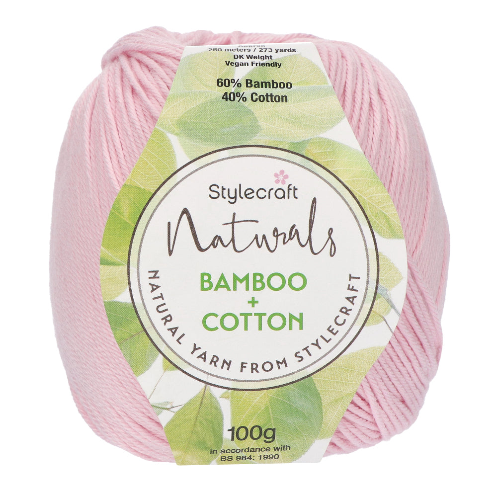 Stylecraft Naturals - Bamboo + Cotton DK 7132 Pale Pink