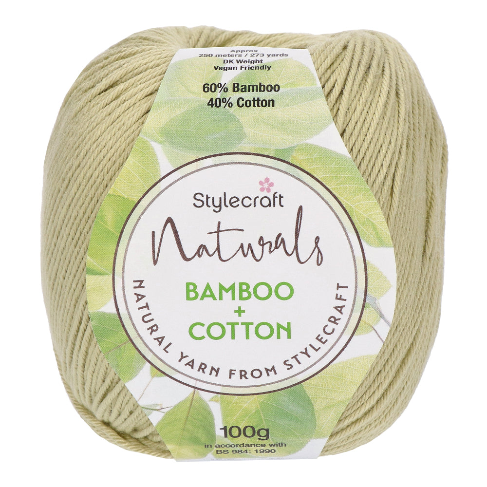 Stylecraft Naturals - Bamboo + Cotton DK 7155 Celery