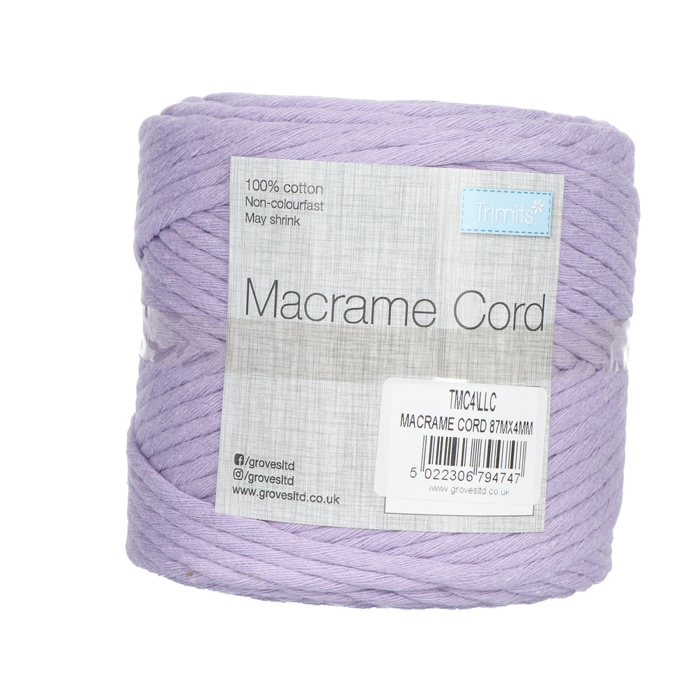 Trimits Macramé Cord Cotton 50m x 4mm 13 White