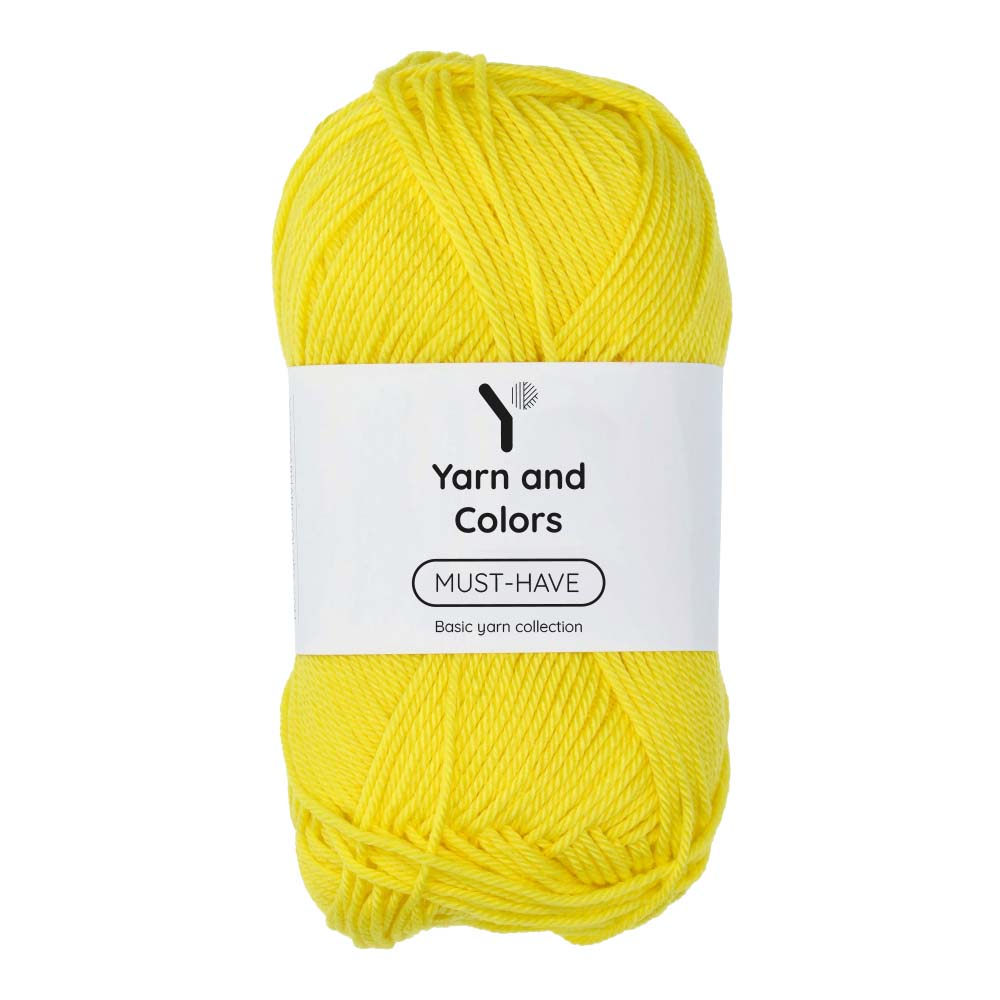 Yarn and Colors Must-have 012 Lemon - bol garen in deze kleur
