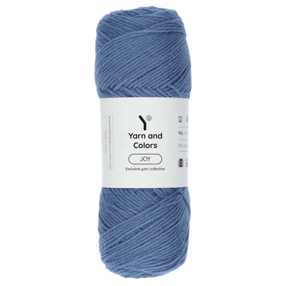 Yarn and Colors Joy 061 Denim - bol garen in deze kleur