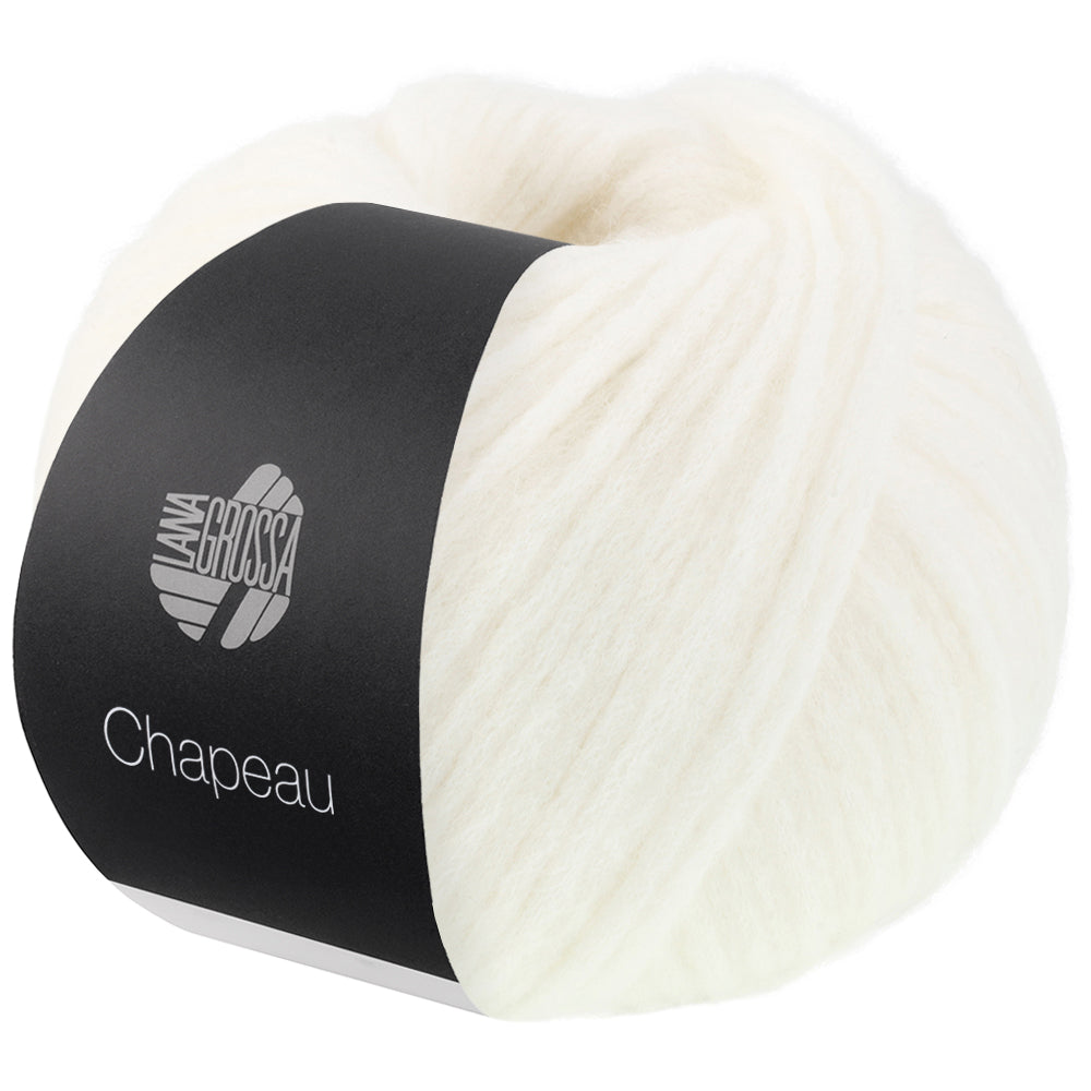 Lana Grossa Chapeau 001 Wit - bol zacht volumegaren met Lana Grossa banderol