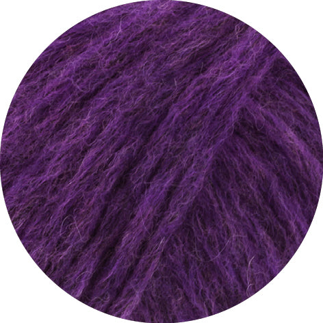 Lana Grossa Chapeau 009 Donkerviolet - close-up van de zachte garenstructuur en kleur van het garen