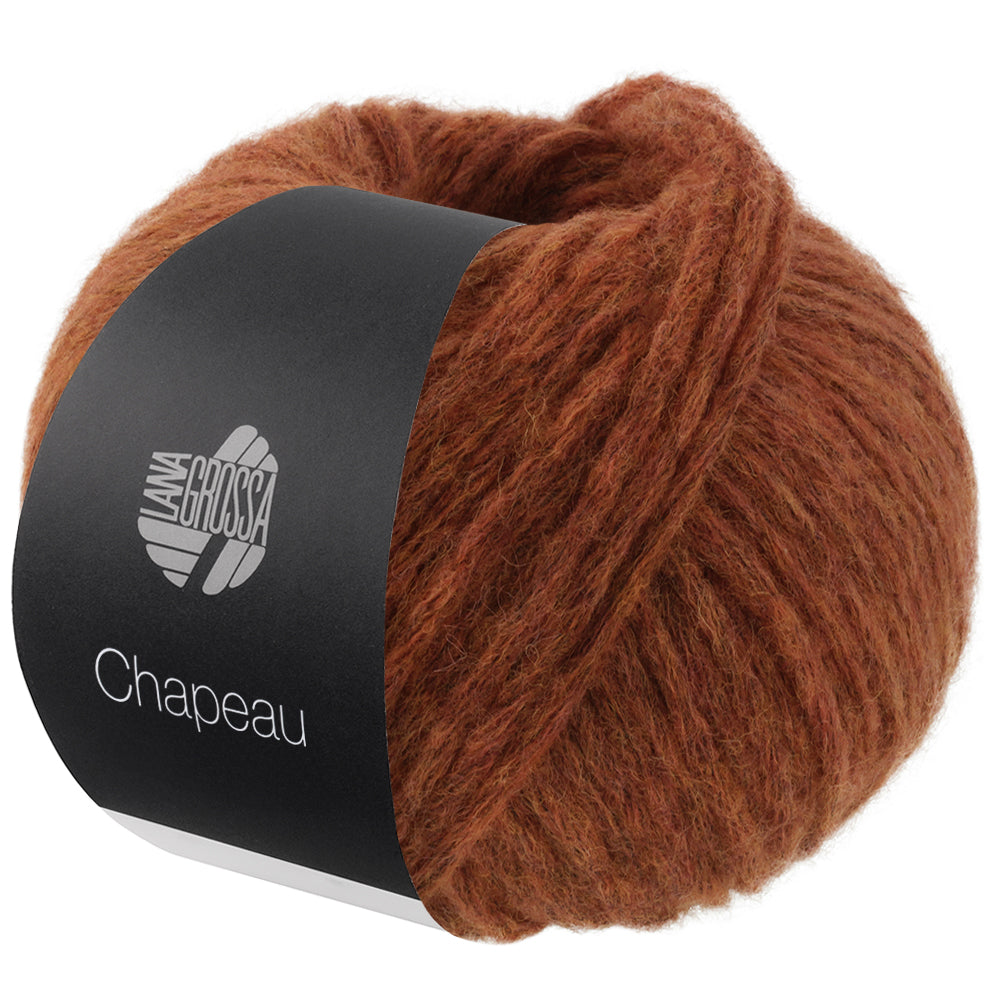 Lana Grossa Chapeau 015 Roodbruin - productfoto van het zachte volumegaren