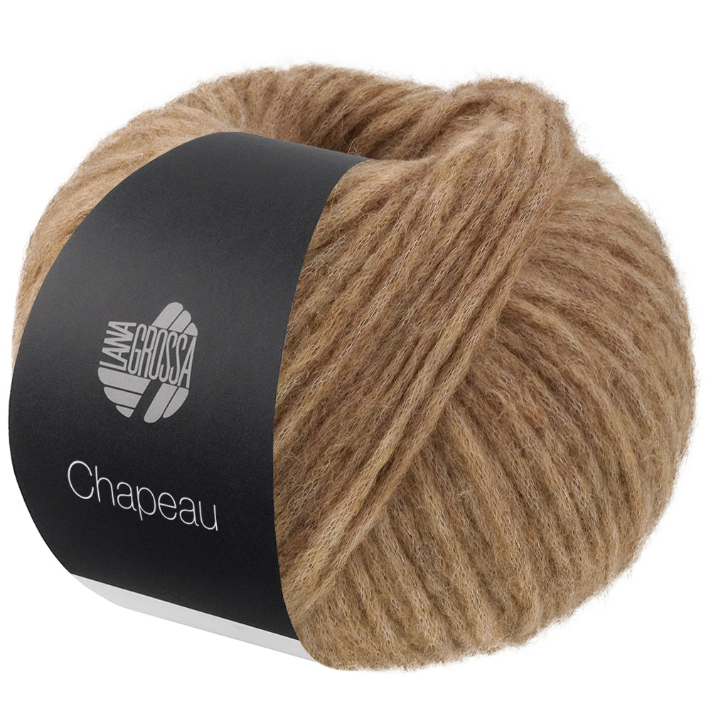 Lana Grossa Chapeau 017 Camel - bol zacht volumegaren met Lana Grossa banderol