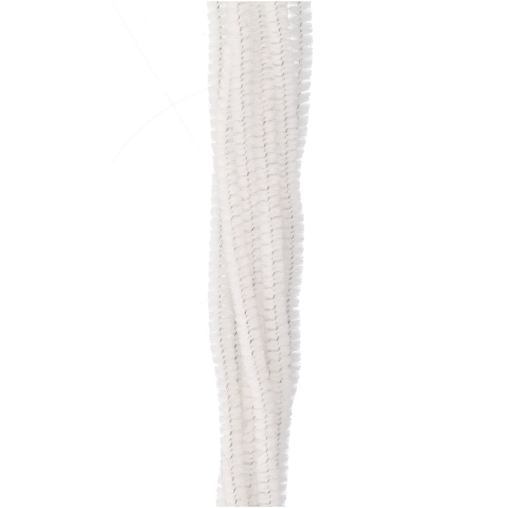 Chenille draad pijpenrager wit: 50cm (2)