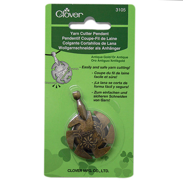 Yarn cutter pendant gold verpakking — gemaakt met Clover Draadsnijder Hanger Goud