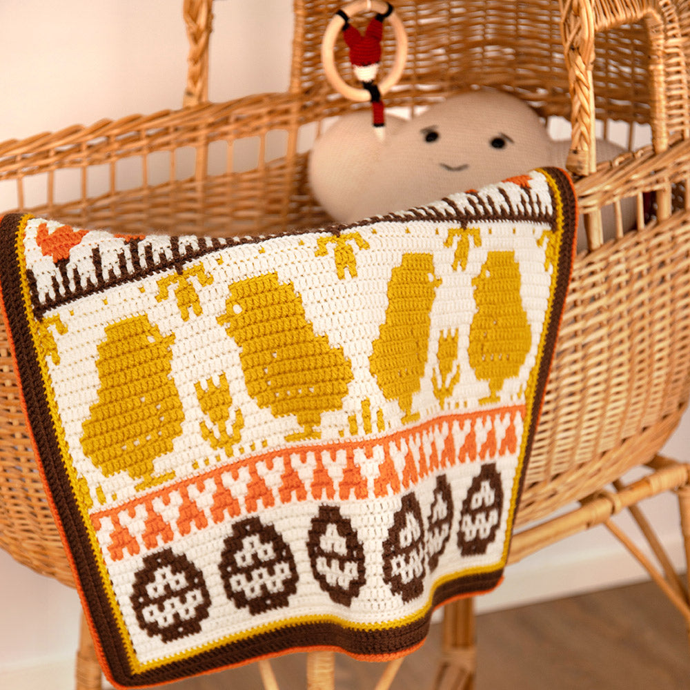 Häkelpaket „Spring into Easter“-Decke (Babyversion)