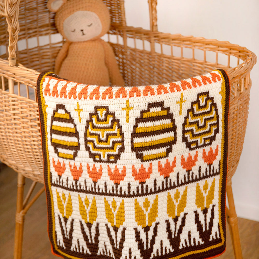 Häkelpaket „Spring into Easter“-Decke (Babyversion)