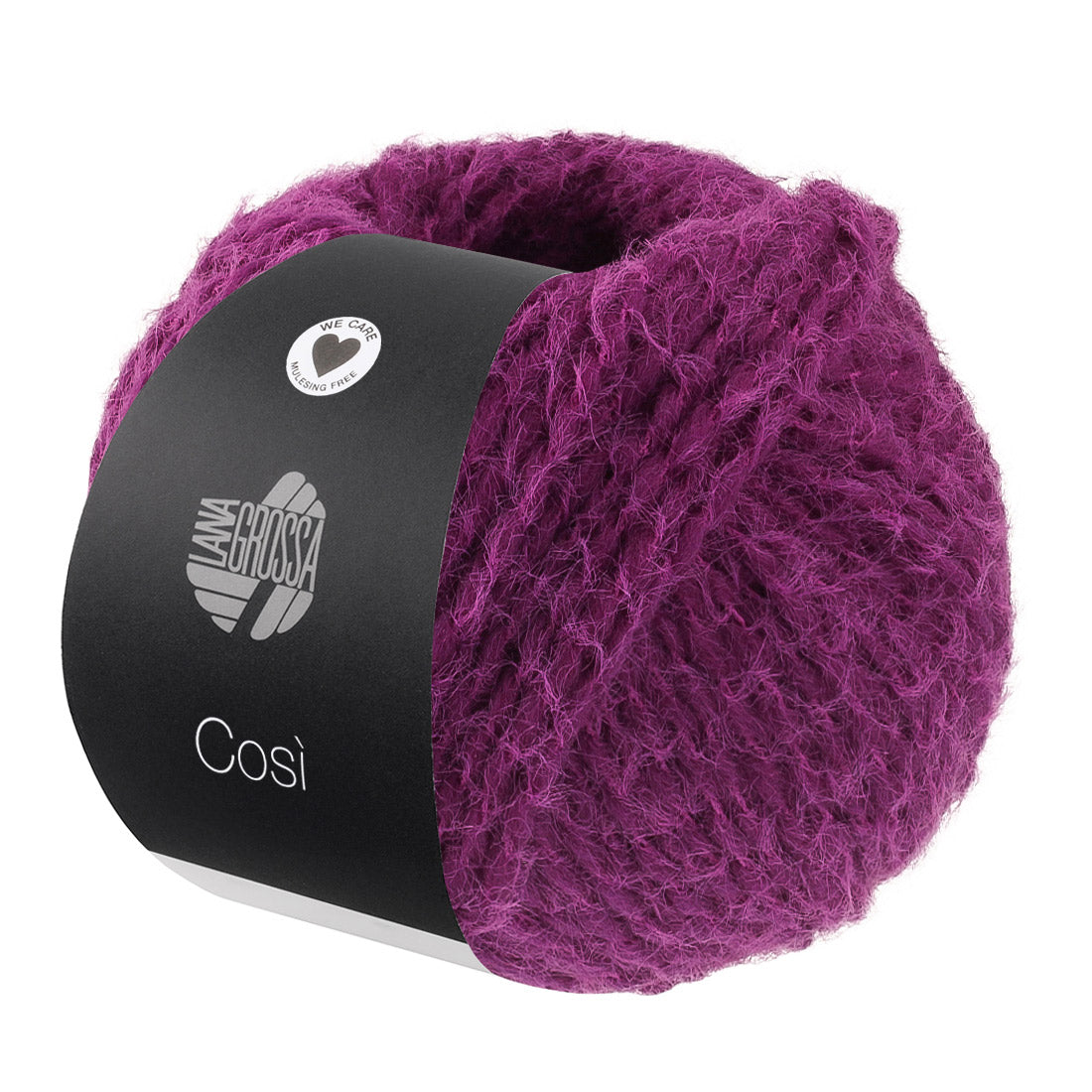Lana Grossa Cosi 012 Donkerfuchsia - productfoto