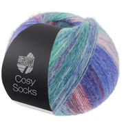 Lana Grossa Cosy Socks Dream 252 Blauwviolet / Roze / Licht- / Hemelsblauw / Jade / Turquoise / Lichtrood / Roodviolet - productfoto van de bol sokkengaren - Lana Grossa Cosy Socks Dream 252 Blauwviolet/Roze/Licht-/Hemelsblauw/Jade/Turquoise/Lichtrood/Roodviolet