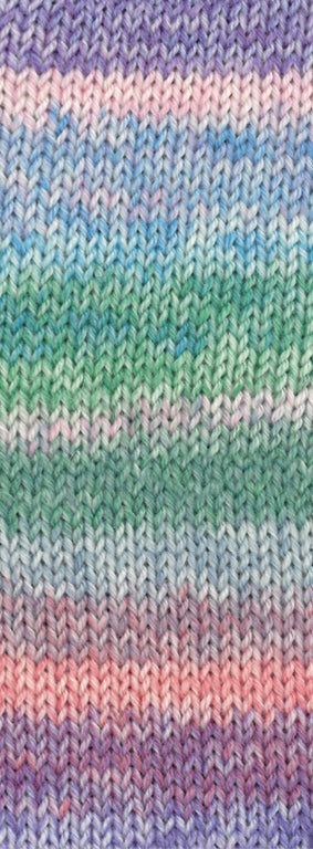 Lana Grossa Cosy Socks Dream 252 Blauwviolet / Roze / Licht- / Hemelsblauw / Jade / Turquoise / Lichtrood / Roodviolet - sfeerfoto van het multicolour sokkengaren - Lana Grossa Cosy Socks Dream 252 Blauwviolet/Roze/Licht-/Hemelsblauw/Jade/Turquoise/Lichtrood/Roodviolet