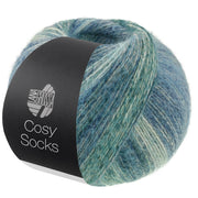 Lana Grossa Cosy Socks Dream 254 Rook- / Grijs- / Licht- / Staalblauw / Lichtgrijs / Grijs - productfoto van de bol sokkengaren - Lana Grossa Cosy Socks Dream 254 Rook-/Grijs-/Licht-/Staalblauw/Lichtgrijs/Grijs