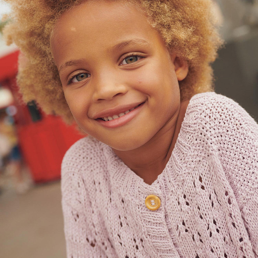 Patroon breien haken kinderen jas lente zomer katia — gemaakt met Cotton 100% Meisjesvest Breipakket