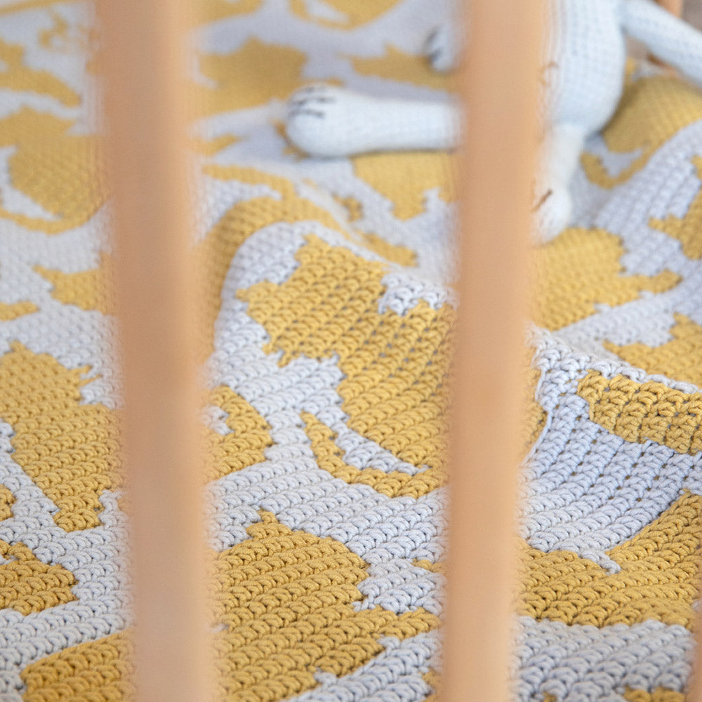 Kat — gemaakt met Cozy Cats Babydeken Garen & Haakpakket
