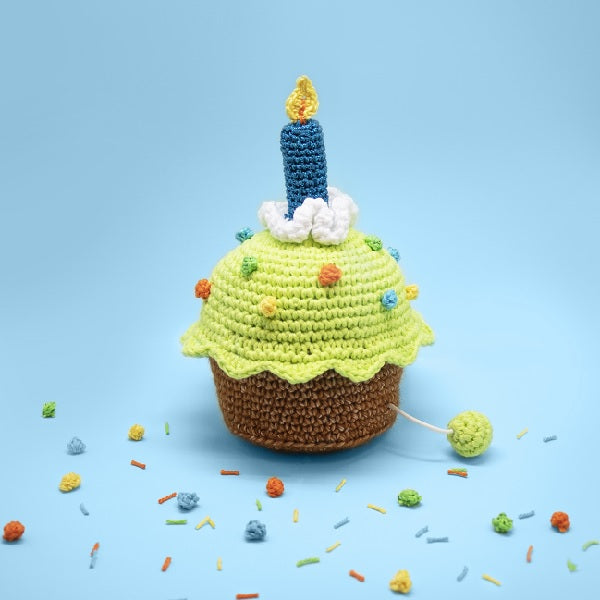 Cupcake groen — gemaakt met Cupcake Haakpakket