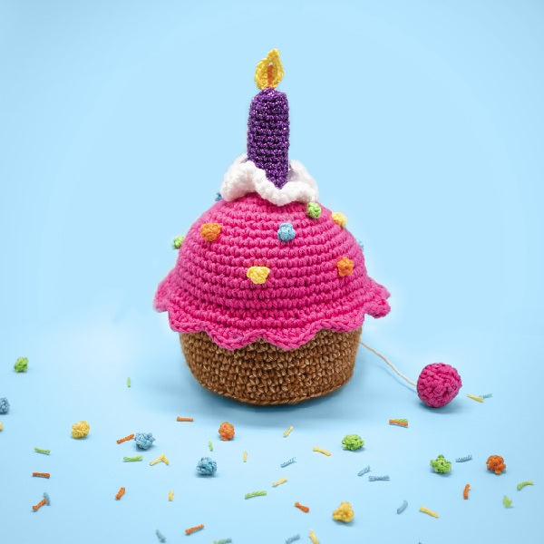 Cupcake roze — gemaakt met Cupcake Haakpakket
