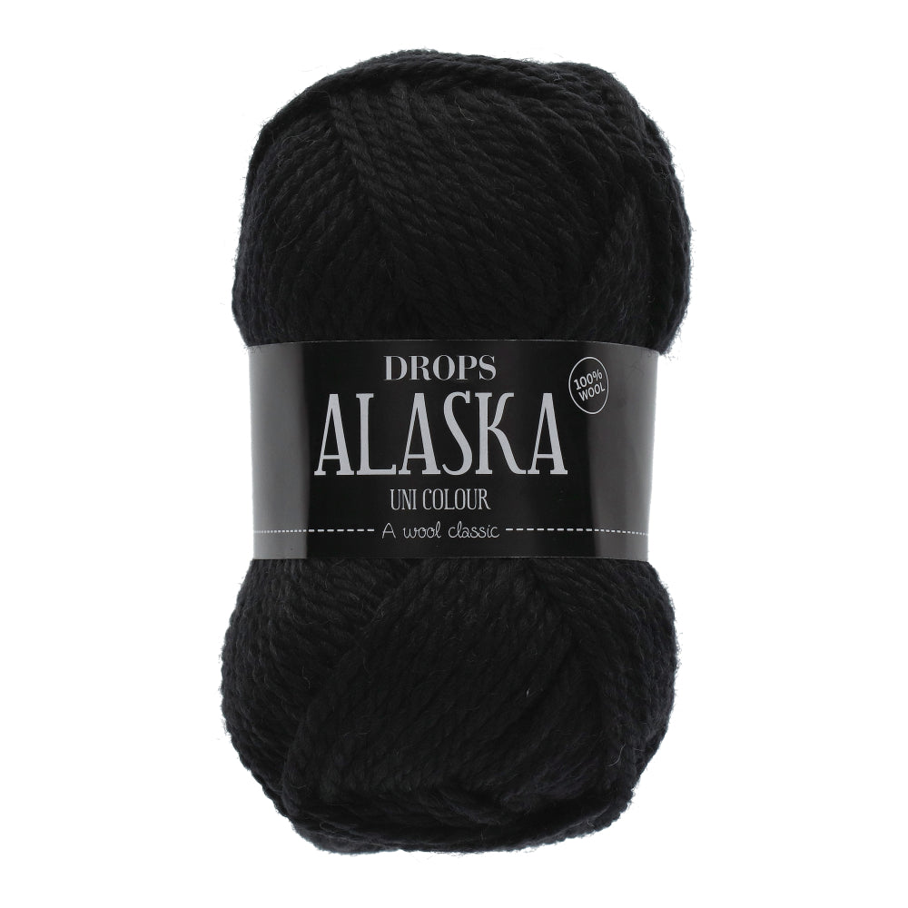Drops Alaska Uni Colour 006 Zwart