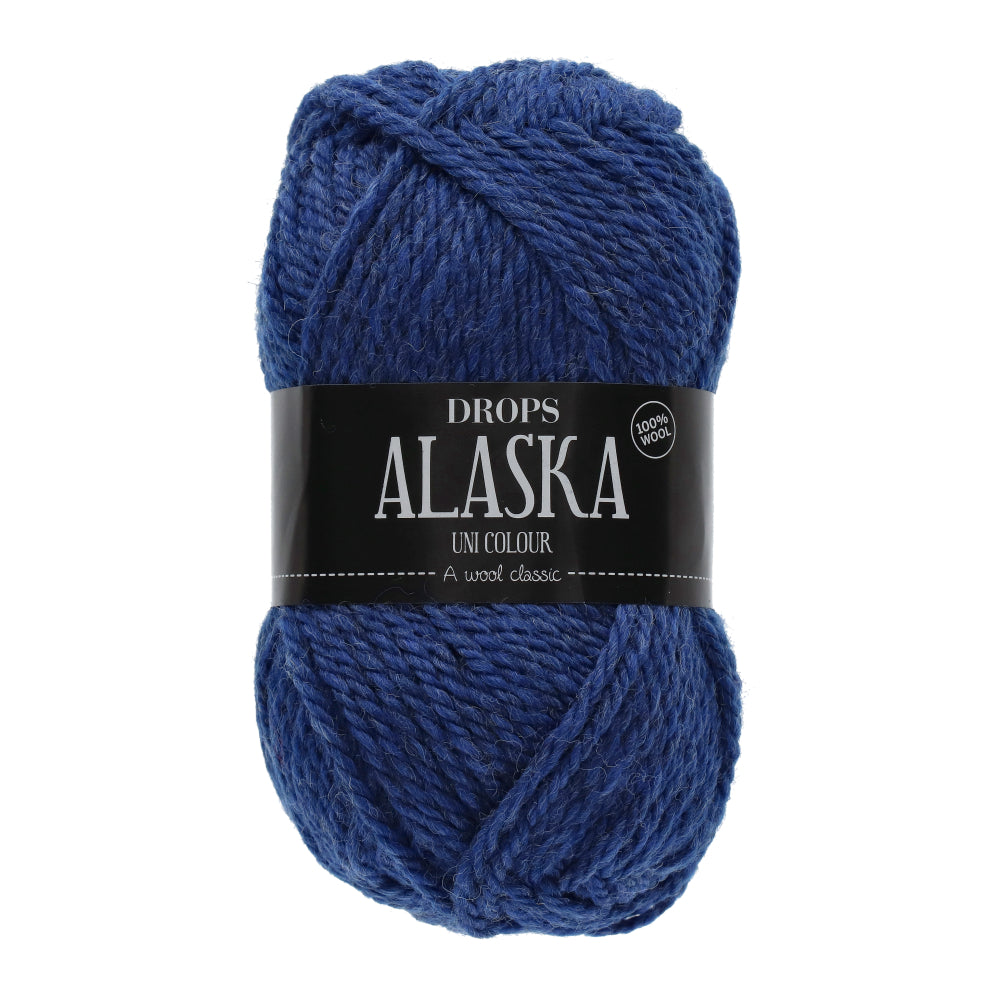 Drops Alaska Uni Colour 015 Kobaltblauw