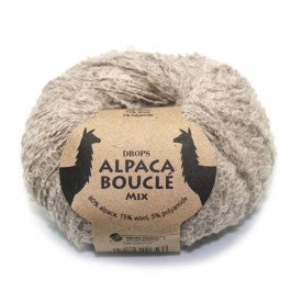 Drops alpaca boucl mix lichtbeige — gemaakt met Drops Alpaca Bouclé Mix