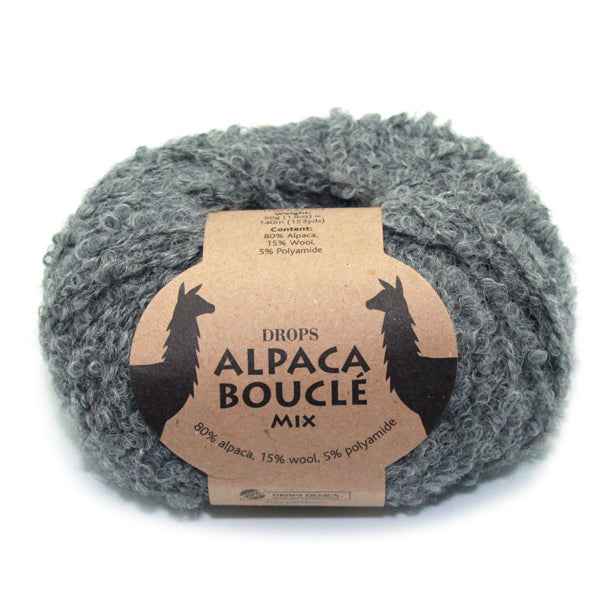 Drops Alpaca Bouclé Mix 517 Grijs