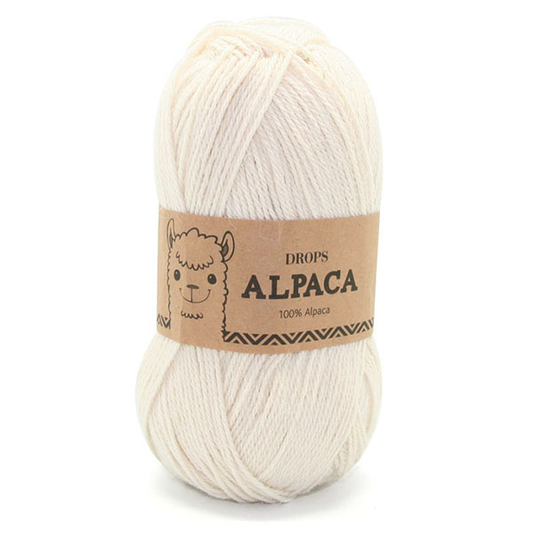 Drops Alpaca Uni Colour 0100 Naturel