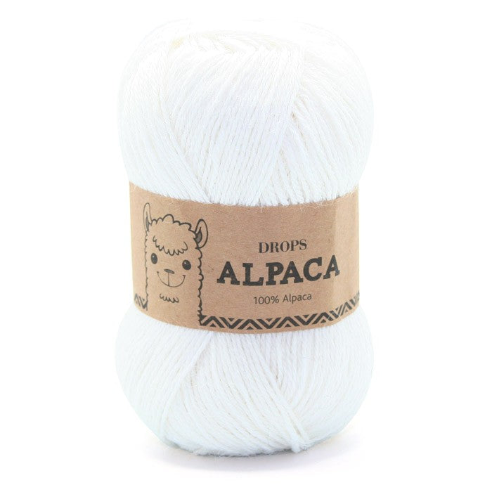 Drops Alpaca Uni Colour 1101 Wit