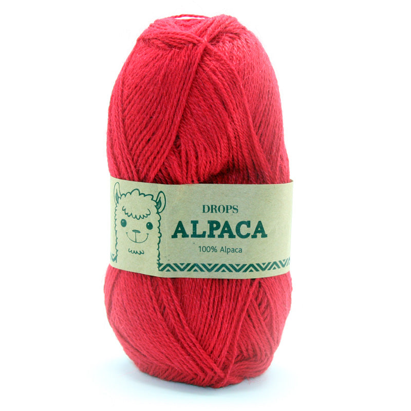 Drops Alpaca Uni Colour 3620 Rood