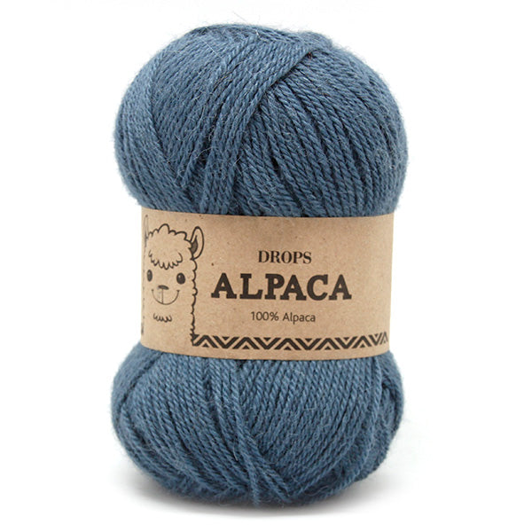Drops Alpaca Uni Colour 6309 Denimblauw