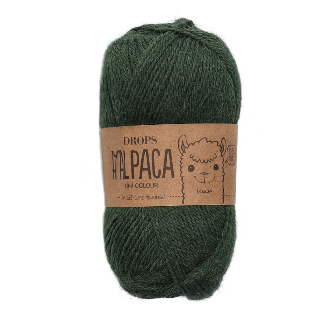 Drops Alpaca Uni Colour 9032 Donkere Klimop