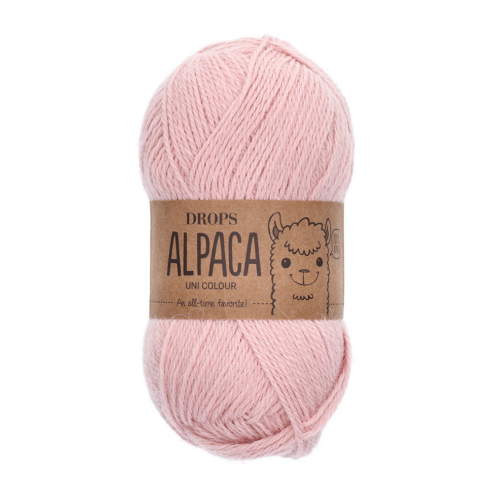 Drops Alpaca Uni Colour 9033 Aardbeien Ijs