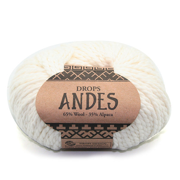 Drops Andes Uni Colour 1101 Wit