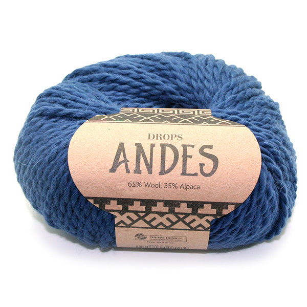 Drops Andes Uni Colour 6928 Koningblauw